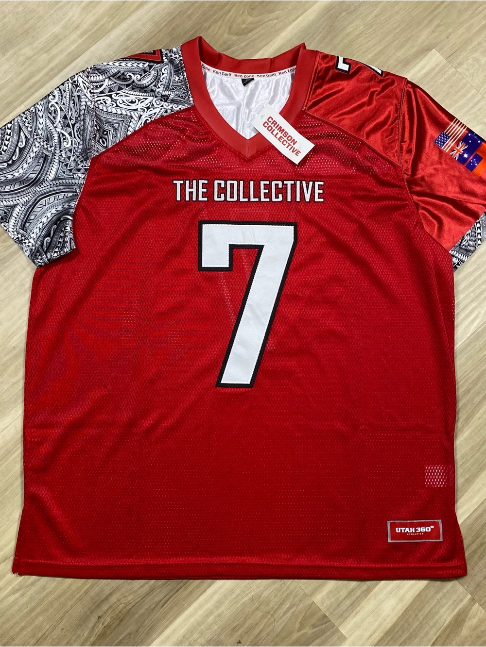 NWT Utah 360 Athletics Football Jersey Adult XL Red Cam Rising 7